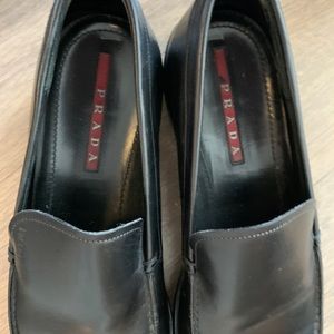 Prada black loafers